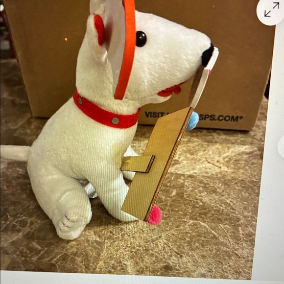 Target Bean Bag Bullseye Dog Plush Toy 2013 Photo Booth sign lips hat - Picture 4 of 6